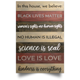 In This House We Believe Poster BLM Poster Quotes Fight For Women's Rights Feminist Gifts