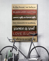 In This House We Believe Poster BLM Poster Quotes Fight For Women's Rights Feminist Gifts