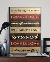 In This House We Believe Poster BLM Poster Quotes Fight For Women's Rights Feminist Gifts