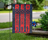 Red Friday Remember Everyone Deployed Vertical Flag Soldier Memorial Flag For Wall Home Decor