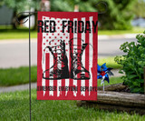 Boots Red Friday Remember Everyone Deployed Flag US Soldier Memorial For Wall Outdoor Flag