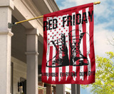 Boots Red Friday Remember Everyone Deployed Flag US Soldier Memorial For Wall Outdoor Flag