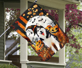 Husky Pumpkin Costume Halloween Holiday Flag For Bedroom Wall Decor Gift For Friend Dog Owner