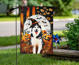 Husky Pumpkin Costume Halloween Holiday Flag For Bedroom Wall Decor Gift For Friend Dog Owner