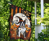Boston Terrier Pumpkin Costume Halloween Flag For Wall Decor Boston Terrier Merchandise