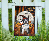 Boston Terrier Pumpkin Costume Halloween Flag For Wall Decor Boston Terrier Merchandise