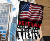 Old Retro Veteran Of The United States Army Flag Decor Veteran Holiday Gift For Army Veterans
