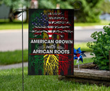 American Grown With African Roots Flag Patriot Black African Pride Gift For Wall Holiday Decor