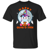 Cute Unicorn Happy Quar-O-Teen Halloween T-Shirt Gift For Her Birthday Halloween Special Gift
