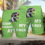 T-Rex Dinosaur Hawaiian Shorts Gifts For Dinosaur Lovers