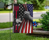 The U.S Tractor Farmer Flag Inside American Flag Gift Farming Independence Day 4Th Of July