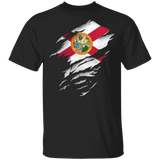 Florida State Flag T-Shirt With Vintage Look Patriotic Shirt Gift For Grandpa