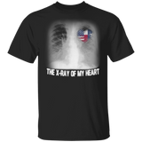 Texas And American Heart Flag Shirt The X-Ray Of My Heart T-Shirt A Patriotic Gifts
