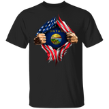 Montana Heartbeat Inside American Flag T-Shirt American Pride Family 4th Of July Shirts