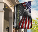 Camo Thin Line Military Inside American Flag Military Retirement Gift Flag