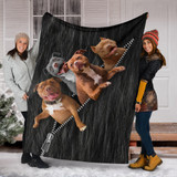 Smiling Pitbull Blanket Gifts For Dog Lover