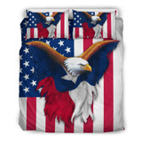 Eagle Texas And American Flag 4th Of July Duvet Covers Bedding Set Veterans Gifts