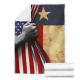 Texas American Flag Blanket Fourth Of July Patriotic Gifts