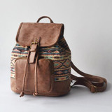 Native Indian Canvas Mini Backpack
