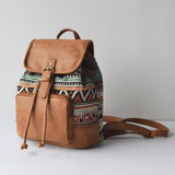 Native Indian Canvas Mini Backpack