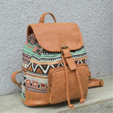 Native Indian Canvas Mini Backpack