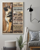 I Am Your Friend Your Partner Shepherd Poster Dog Home Decor