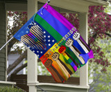 LGBTQ Togerther We Rise American Flag Different Pride Flags Decor Outdoor
