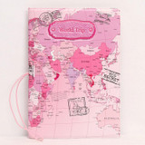 Boho Traveler World Map Passport Case