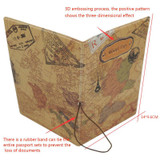 Boho Traveler World Map Passport Case