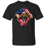 Florida Heartbeat Inside American Flag T-Shirt Florida Pride Patriotic Tee Shirts
