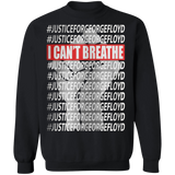 Justice For George Floyd Protest Sweatshirt I Can't Breathe Long sleeve Blm Fist