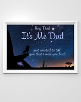 Lion Hey Dad It's Me Dad Just Wanted To Say That I Miss You Bad Poster Father's Day Gifts