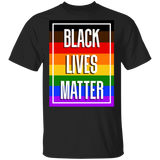 Black Lives Matter Rainbow T-Shirt George Floyd Protest Shirt Blm Fist