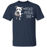 Proud Pitbull Dad T-Shirt Tattoos I Love Dad First Fathers Day Gifts