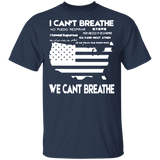 George Floyd I Can't Breathe T-Shirt We Can't Breathe Blm Shirt