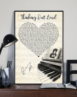 Thinking Out Loud Lyrics Poster Signature Bedroom Wall Decor