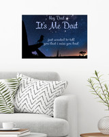 Lion Hey Dad It's Me Dad - I Miss You Dad Poster Wall Decor First Fathers Day Gifts