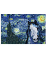 Horse The Starry Night by Vincent Van Gogh Poster I Survived 2020 Poster Gift For Horse Lover