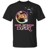 Frenchie Social Distancing Expert T-Shirt French Bulldog Gift
