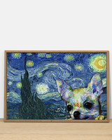 Chihuahua The Starry Night by Vincent Van Gogh Poster Print I Survived 2020 Poster Bedroom Wall Decor