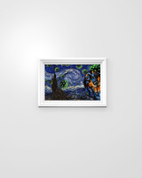 Dachshund The Starry Night by Vincent Van Gogh Poster Print I Survived 2020 Poster Bedroom Wall Decor