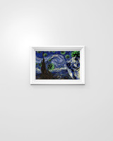 Dachshund The Starry Night by Vincent Van Gogh Poster Print I Survived 2020 Poster Gift For Dog Lover