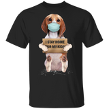 Beagle I Stay Home For My Kids T-Shirt Sayings