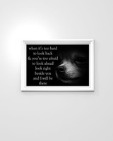 Chihuahua When It's Too Hard To Look Back & You're Too Afraid Motivational Poster Decoration