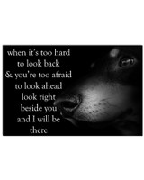 Dachshund When It's Too Hard To Look Back & You're Too Afraid Motivational Poster Decoration