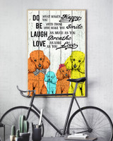 Do You What Makes Happy Poodle Poster Bedroom Wall Decor