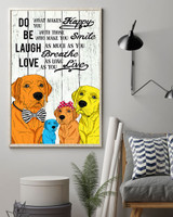 Do You What Makes Happy Golden Retriever Poster Bedroom Wall Decor