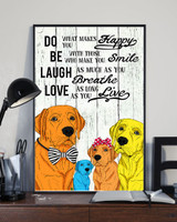 Do You What Makes Happy Golden Retriever Poster Bedroom Wall Decor