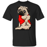 Pug Tattoo I Love Mom Dog Mom Shirt Cute