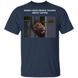 Pit Bull When I Hear People Talking About Coffee Funny Dog Shirts